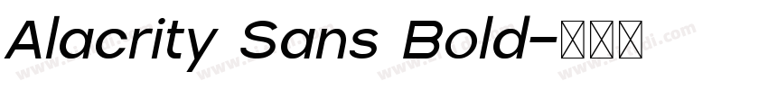 Alacrity Sans Bold字体转换